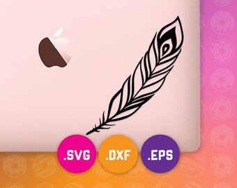 Feather svg, Feather dxf, Feather cut file, Feather eps, Feather cricut, Feather cameo, Feather vector, bird svg, bird dxf, bird cut file