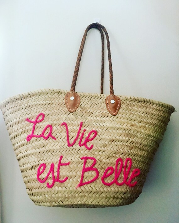 French Friday! French Graphic Straw Beach Bags – Second City Mom