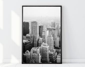 New York City Print New York City Skyline Poster NYC Wall