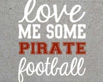 Love Me Some Pirate Football SVG