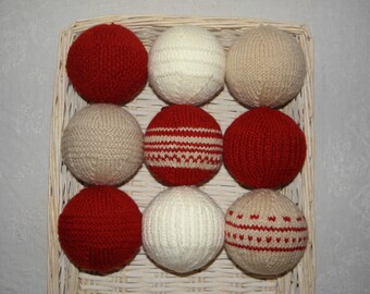 Amigurumi Knit Christmas Balls Ornament Pattern Set Digital