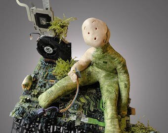 Artwork - "Data transfer" computers
