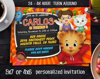 Daniel Tiger Birthday, Daniel Tiger Invitation, Daniel Tiger's Neighborhood Invitation, Daniel Tiger's Neighborhood Birthday Invitation