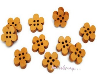 10 buttons flowers embellishment scrapbooking card making *.
