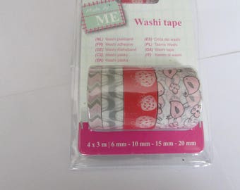 Set of 4 adhesive washi tape
