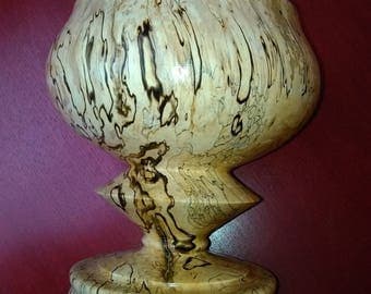 Cut spalted Apple wood fruit bowl