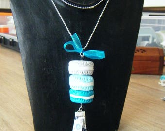 Long triple buttons blue and liberty