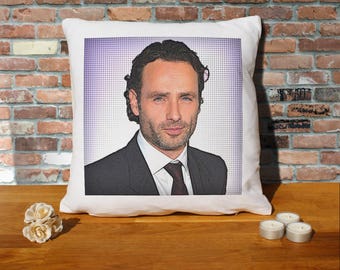 Andrew Lincoln Pillow Cushion - 16x16in - White