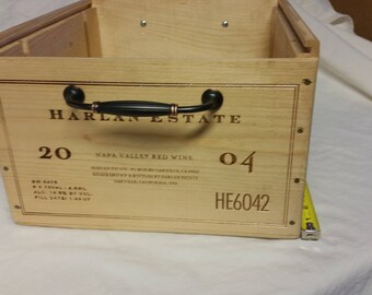 Re-purposed wine box for storage/decoration!