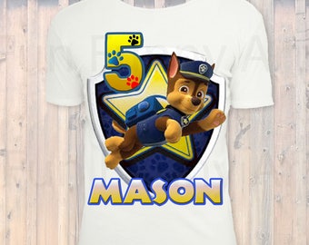 Personalized Paw Patrol Iron On Transfer,Personalized Paw Patrol Birthday Shirt,Personalized Paw Patrol Birthday Boy T Shirt, DIGITAL FILE