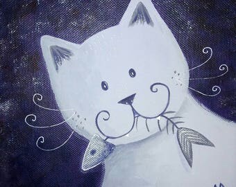 Cat table 20x20cm format gourmand