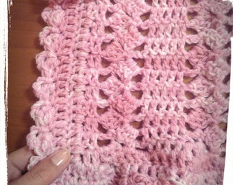 Cover pink superwash Merino Wool baby birth