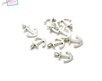 20 breloques "ancre"11x8x1 mm,120 argenté