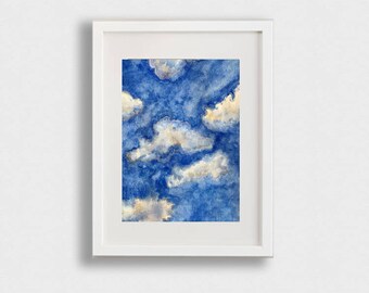 Watercolor clouds Etsy