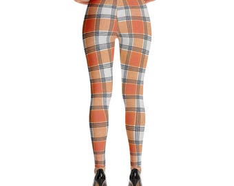 orange plaid pants