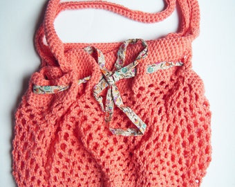 crocheted bag, shopping
