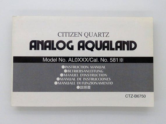 Citizen Promaster Aqualand Manual
