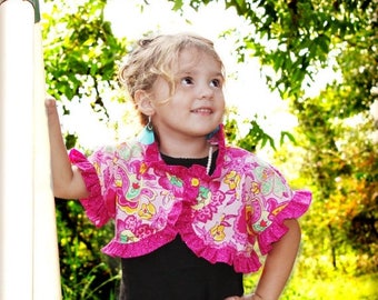 SALE Whimsy Couture Sewing Pattern Tutorial ebook -- Ruffled Bolero -- sizes 12 months- 12 girls PDF Instant