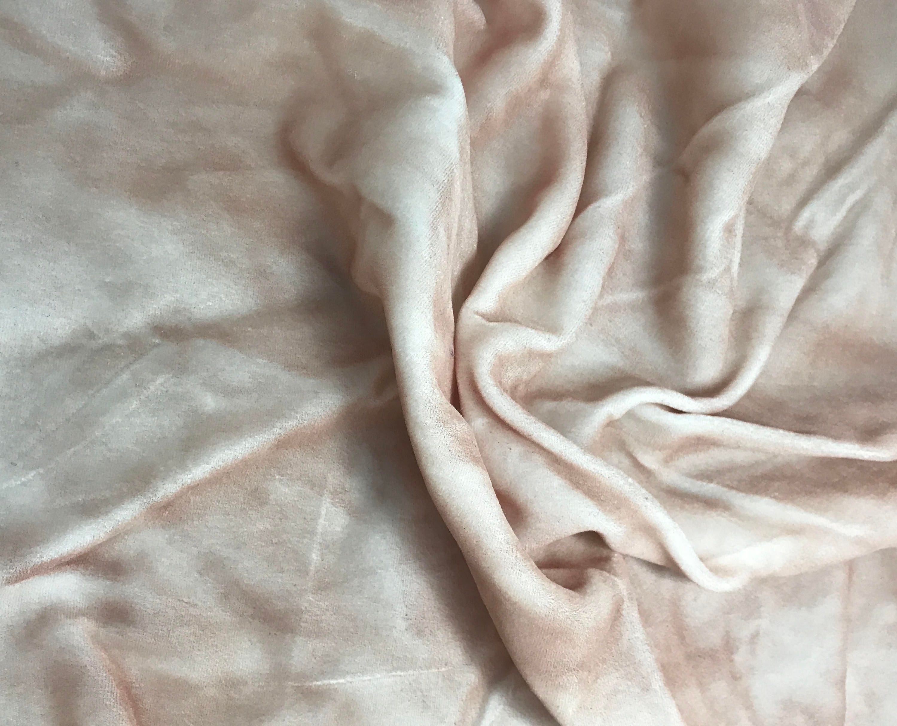 Hand Painted Silk Velvet Fabric Rose Gold Fat 1/4