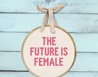 The Future is Female. Text Cross Stitch Pattern PDF Instant Download