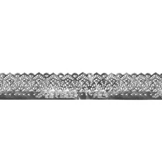 3 Feet Germany Embossed Silver Paper Lace Border Edging Dresden Trim DF