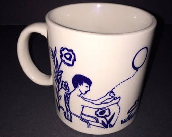 Vintage 70s Taylor & Ng Childhood Dreams Horse Coffee Mug Tea Cup