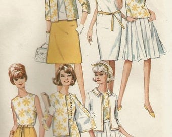 Vintage 60s Simplicity 5927 UNCUT Misses Summer Wardrobe Mix or Match Separates Sewing Pattern Size 10 Bust 31