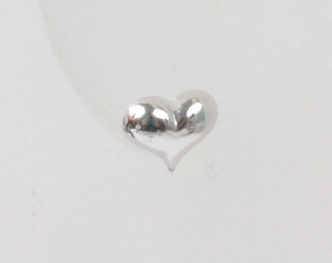 Beau Sterling Heart Earrings Posts Studs on Original Card Smaller Size