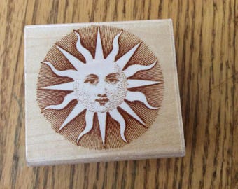 Stamp for Scrapbooking or Card Making- Celestial Sun -Rubber Stamp