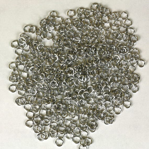 400 Silver Anodized Aluminum Chainmail Rings 18 3/16