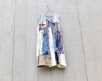Patchwork, Tunic or Jacket, Upcycled Clothing, Wearable Art, Art Smock, Fall Fashion, Boho, Bohemian, Overcoat, Tunic, Gypsy, Remix Clothing