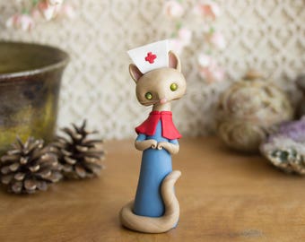 Cat Nurse Figurine by Bonjour Poupette