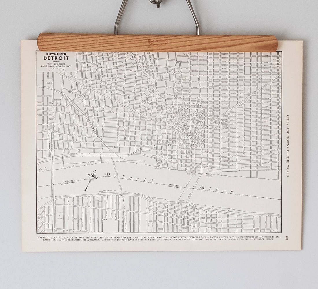 City map Detroit Michigan 4 10