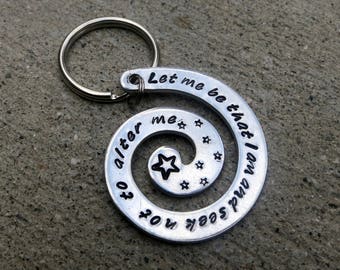 Shakespeare Much Ado about Nothing keychain - Hand Stamped Key chain