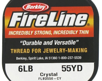 Download Fireline Beading Thread 6lb size D 50 yds. Crystal Color