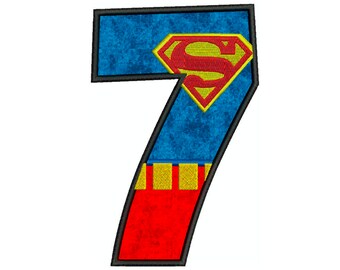 superhero number 7 etsy
