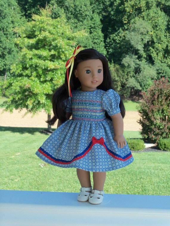 18" Size / Nanea's 1940s Smocked School Dress / Clothes for 18" American Girl® Dolls