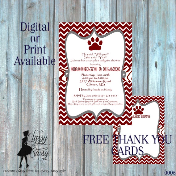 Maroon and White Bulldogs Invitation 005