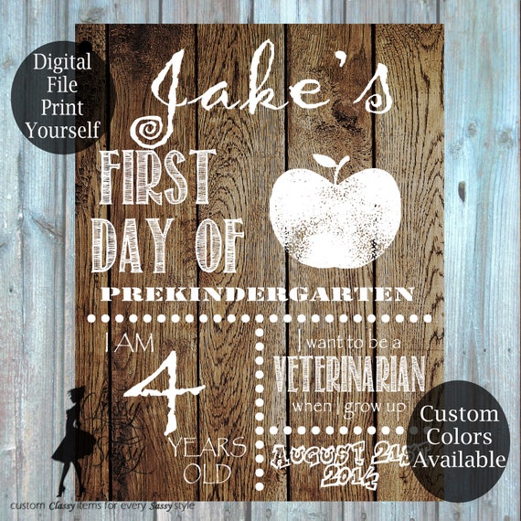 First Day Of School Wood Sign 178