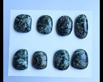 SALE,8 PCS Green Kyanite Gemstone Cabochons,10.15g(Cb010)