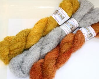 Boucle Kool Kid mohair yarn hand dyed 1 ply
