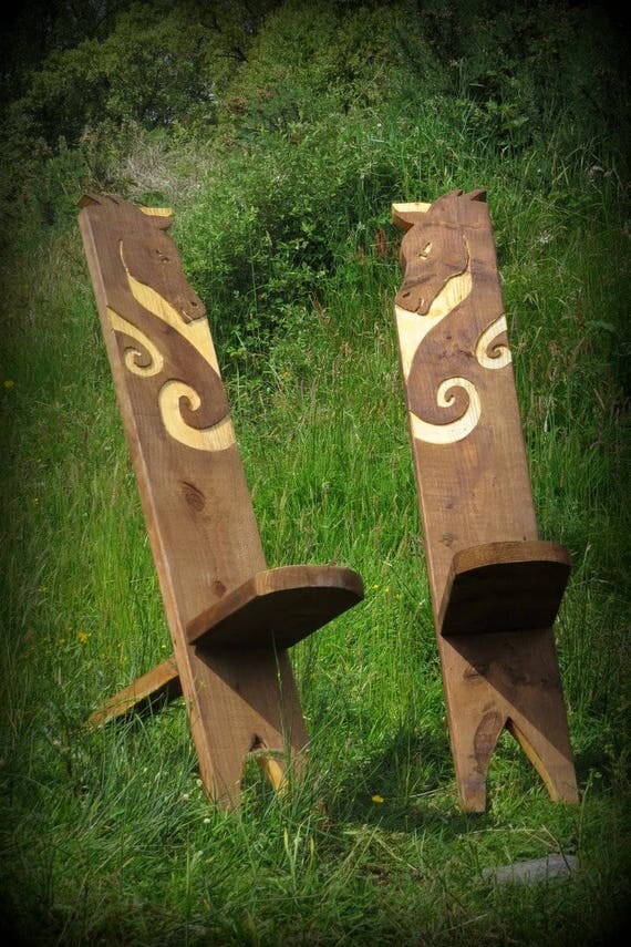 Handmade Viking Chair Bog Chair Camping Chair Stargazer