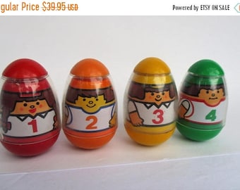 SALE 20% OFF Vintage Set of 1970s Weebles Racers by Hasbro...Complete Original Set