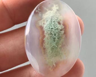 Beautiful Natural Scenic Moss Agate 33 x 24 mm