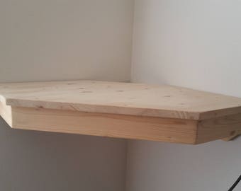 Corner shelf to fit your needs. Can be made to your requested size.