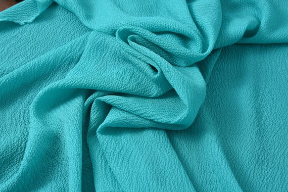 Popular Bubble silk Fabric blue 57 15mm special