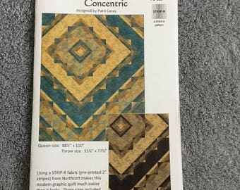 CONCENTRIC - STRIP - R Quilt Pattern Only