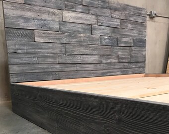 The Michelle Grey Weathered Reclaimed wood Bed Frame