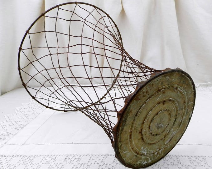 Vintage French Wire Waste Paper Basket, Traditional Office Garbage Trash Can, Retro Metal Rubbish Bin, Industrial Wire Ware from France Vintage French Wire Waste Paper Basket, Traditional Office Garbage Trash Can, Retro Metal Rubbish Bin, Industrial Wire Ware from France