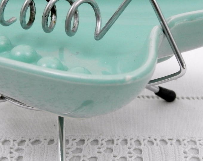Vintage Mid Century Modern Ceramic Mint Green and Chrome Atomic Design Ashtray, Tobacciana Sputnik Style, Retro 1960s Smoking Accessories Vintage Mid Century Modern Ceramic Mint Green and Chrome Atomic Design Ashtray, Tobacciana Sputnik Style, Retro 1960s Smoking Accessories